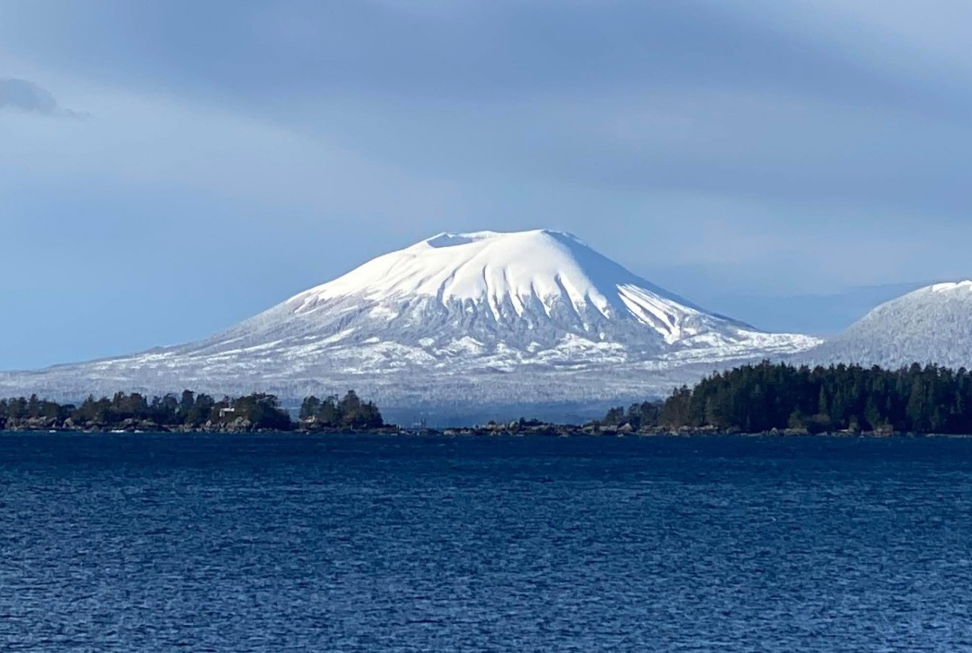 Mount Edgecumbe rising over Sitka Sound, Alaska